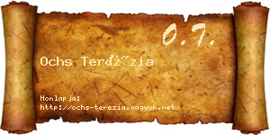 Ochs Terézia névjegykártya